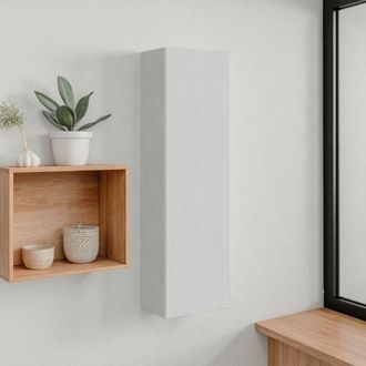 Itamoby Colonna Base A Terra Ante Reversibile Con 3 Ripiani Isoka Bianco Frassino