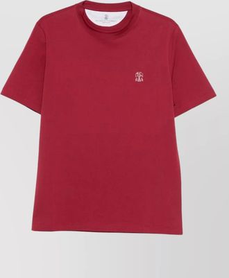 Brunello Cucinelli cotton t-shirt with logo and crew neck