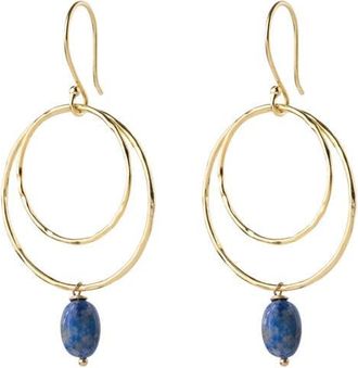 A Beautiful Story gold plated oorbellen Enjoyable Lapis Lazuli