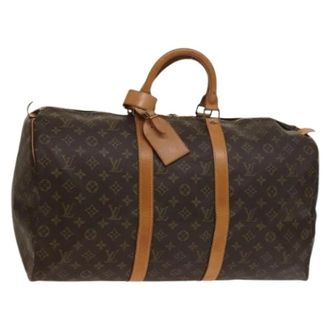 Louis Vuitton Pre-owned Weekend Bags, female, Brown, Size: ONE SIZE Pre-owned Canvas Weekend Bag