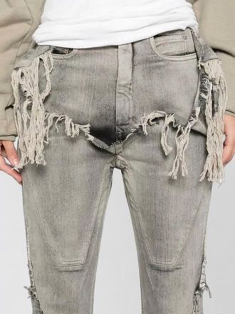 Rick Owens fringed flared jeans