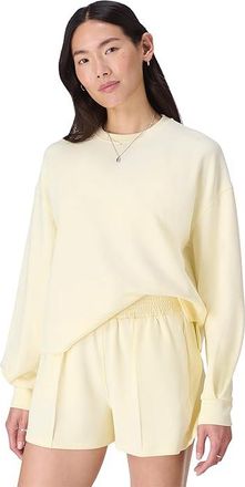 Sweaty Betty Sand Wash Cloudweight Sweatshirt Womens Sweatshirt Buttercream Yellow : MD, Elastane/Modal/Polyester