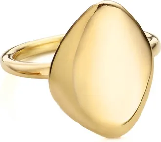 Monica Vinader Gold Nura Teardrop Bold Ring