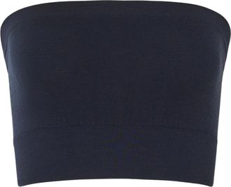 Wolford Cropped Strapless Merino Top - Dames - Tops zonder mouwen - Blauw - S - Wol - Tops