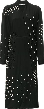 Stella McCartney pearl embellished gown - women - Resin/Silk - 34 - Black