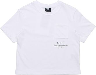 Nike (WMNS) Nike Sportswear Swoosh Short Printed Round Neck Pullover T-Shirt White CZ8912-100