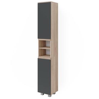 Vicco Armario De Ba&ntilde;o J-shape, Sonoma, 30 X 190 Cm