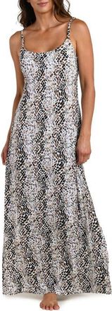 La Blanca Wild Whispers Print Maxi Dress in Taupe at Nordstrom, Size X-Large