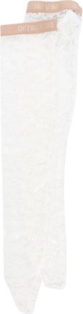 Valentino Garavani Gloves, unisex, White, Size: S Stretch Lace Socks