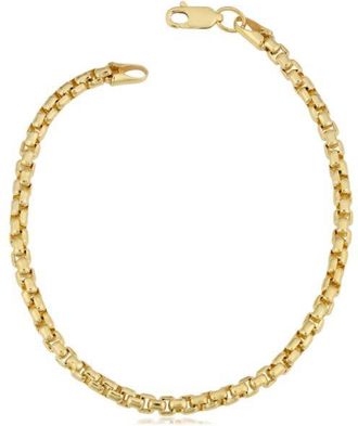 Pompeii3 14k Yellow Gold Filled 3.5-mm Round Box Link Chain Bracelet