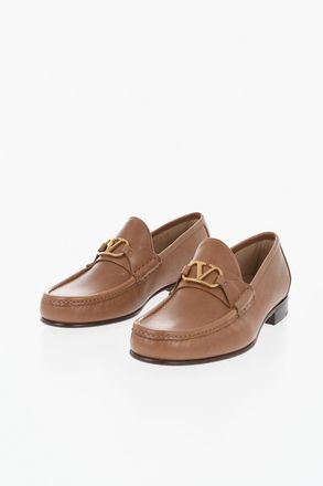 Valentino GARAVANI Mocassini in Pelle con Monogram Dorato Valentino