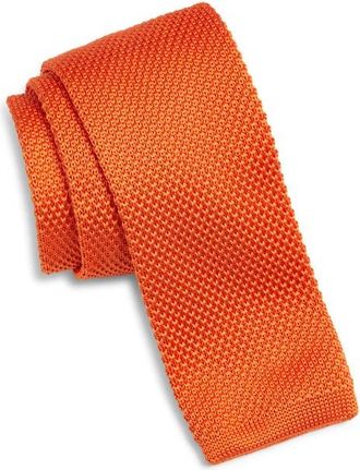 Clifton Wilson Orange Knit Silk Tie at Nordstrom