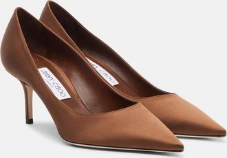 Jimmy Choo London Love satin pumps