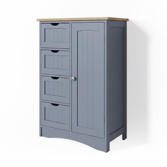Vicco Armario De Ba&ntilde;o Bianco, Gris, 55 X 81 Cm Vicco