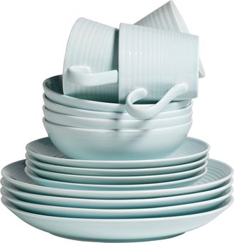 Royal Doulton Gordon Ramsay Maze Dinnerware Set White, 16 Piece Set with Mugs