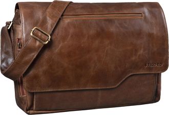 STILORD Marvin Leather Bag Men Messenger for Business University College Vintage Crossbody Shoulder Bag 15.6 inch Laptop genuine Leather, Colour:antique brown
