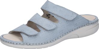 Waldl&auml;ufer Pantolette WALDL&Auml;UFER Gunna, Damen, Gr. 4,5 (37,5), blau (hellblau), Nubukleder, Schuhe Pantolette, Keilabsatz, Sommerschuh, Schlappen in bequemer Sch
