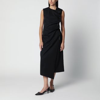 Bottega Veneta Abito midi nero in lana