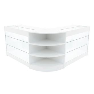 MonsterShop Apollo LED Shop Counter Set LM60 & 2 x K1200 - White