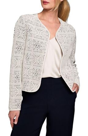 Nic+Zoe Tapestry Knit Jacket in Cream Multi at Nordstrom, Size Xx-Large