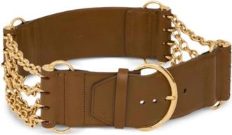 Chlo&eacute; Camera Ketting Riem - Dames - Riemen - Bruin - ONE Size - Leer - Accessoires