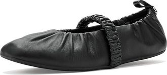 Rag & Bone Spire Ruched Mary Jane Womens Flat Shoes Black : EU 36.5 (US Womens 6.5) M, Leather/Nappa