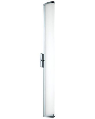 Eglo Eglo Gita 2 1 Light Integrated Led Bath/Vanity Wall Light With Chrome Finish & White Plastic Shade