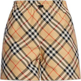 Burberry Check Twill Shorts, Brand Size 10 (US Size 8)