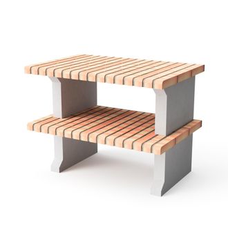 Movelar Caballete Lateral Del M&oacute;dulo Madeira Plus Para Barbacoa De Obra Prefabricada (gris, Naranja - 101 X 70 X 70 Cm) - Uso En Exteriores - Movelar
