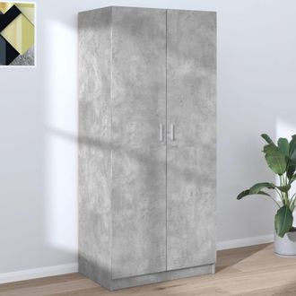 vidaXL Armadio Grigio Cemento 80x52x180 Cm In Legno Multistrato - Vidaxl