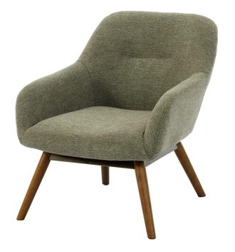 Moloo Sill&oacute;n de madera patinada nogal y tejido trendy sauge