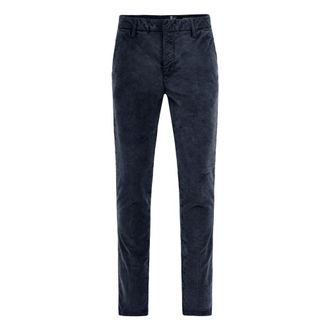 Bomboogie Gestructureerde Fluwelen Chino Broeken - Heren - Broeken - Blauw - Maat: W34 Katoen