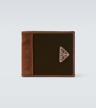Prada Re-Nylon leather-trimmed wallet