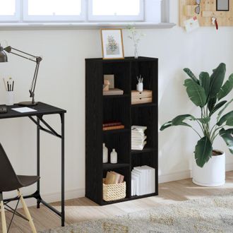 vidaXL Libreria Rovere nero 50 x 25 x 105 cm Legno multistrato - Vidaxl