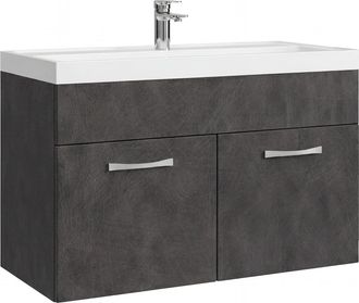 Badplaats Badplaats Mueble De Ba&ntilde;o Paso 01 80 X 40 Cm - Gris Oscuro - Mueb