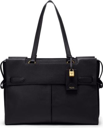 Tumi Large Agent Leather Tote in Black at Nordstrom