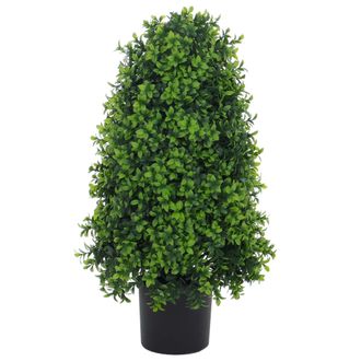 Hhg [nunca Usado] Boj Artificial Hhg-054, Bojo (buxus) En Maceta, &Aacute;rbol Decorativo, Planta Artificial, Forma C&oacute;nica, Muy Realista, De Hoja Perenne, Para E