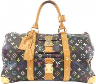 Louis Vuitton Black Coated Canvas Boston Bag (Pre-Owned)