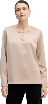 Joseph Ribkoff Blouses - Dames - Blouses - Beige - XL - Polyester - Overhemden