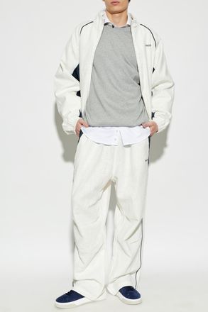 Rhude Linen Trousers With Straight-leg Cut, Mens, White