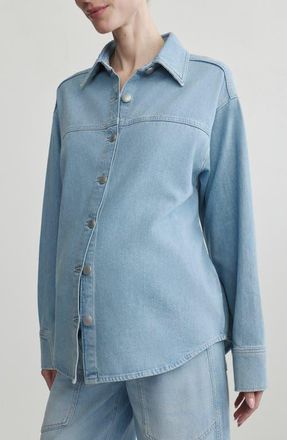 DL1961 Maternity Addison Overshirt in Beachfront Aura at Nordstrom, Size X-Small