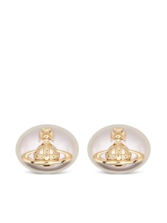 Vivienne Westwood Orecchini Orb con finte perle - Oro