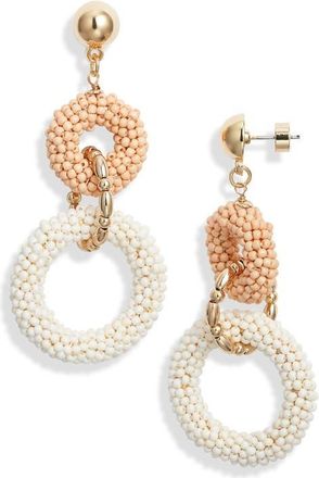 Nordstrom Beaded Link Drop Earrings in Neutral Multi- Gold at Nordstrom