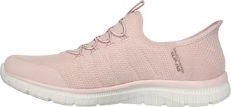 Skechers Womens Virtue Glow Slip-On Sneakers, Rose Mesh, 4.5 UK