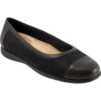 Trotters Delmara Cap Toe Slip-On in Black Nubuck at Nordstrom Rack, Size 10.5