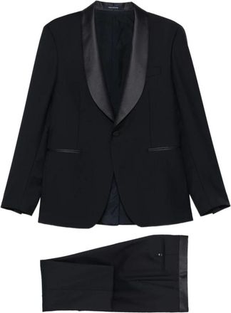 Tagliatore Shawl Lapel Single-breasted Suit - Heren - Business pakken - Blauw - M - Wol - Kostuums