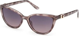 Guess Sunglasses, female, Gray, 55 MM, Cat-eye Sunglasses