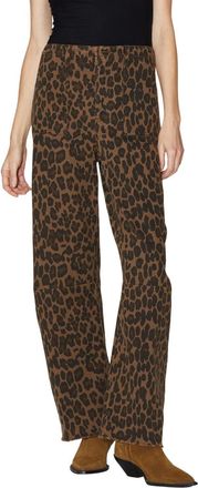 LE JEAN Utility Soft Barrel Pant In Dark Leopard