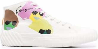 Kenzo Stijlvolle High-Top Sneakers - Dames - Sneakers - Wit - 40 EU - Schoenen