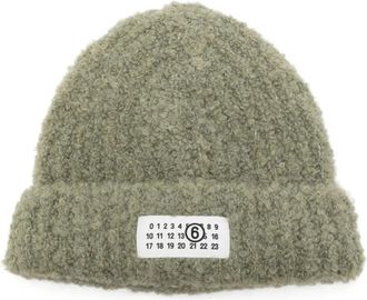 Maison Margiela Ribbed Knit Slip-On Muts - Heren - Hoeden - Groen - M - Accessoires